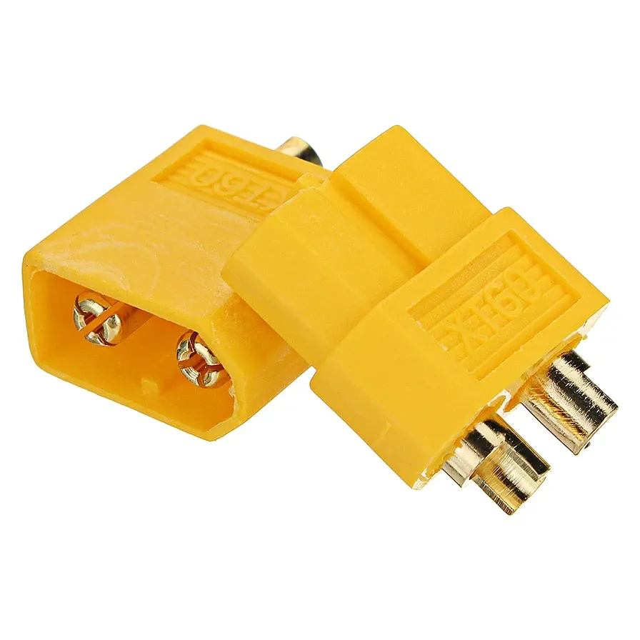 XT60 Bullet Connector Plug, 60A, Male or Female — Connector: Male + Female