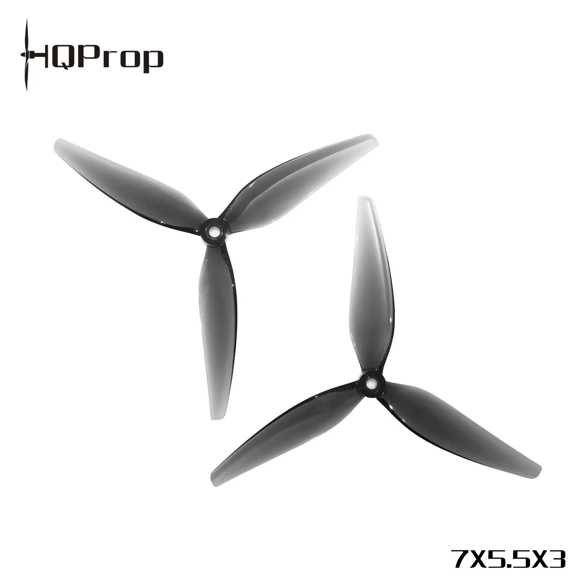 HQProp 7X5.5X3 Grey Propellers (2CW+2CCW) - Polycarbonate