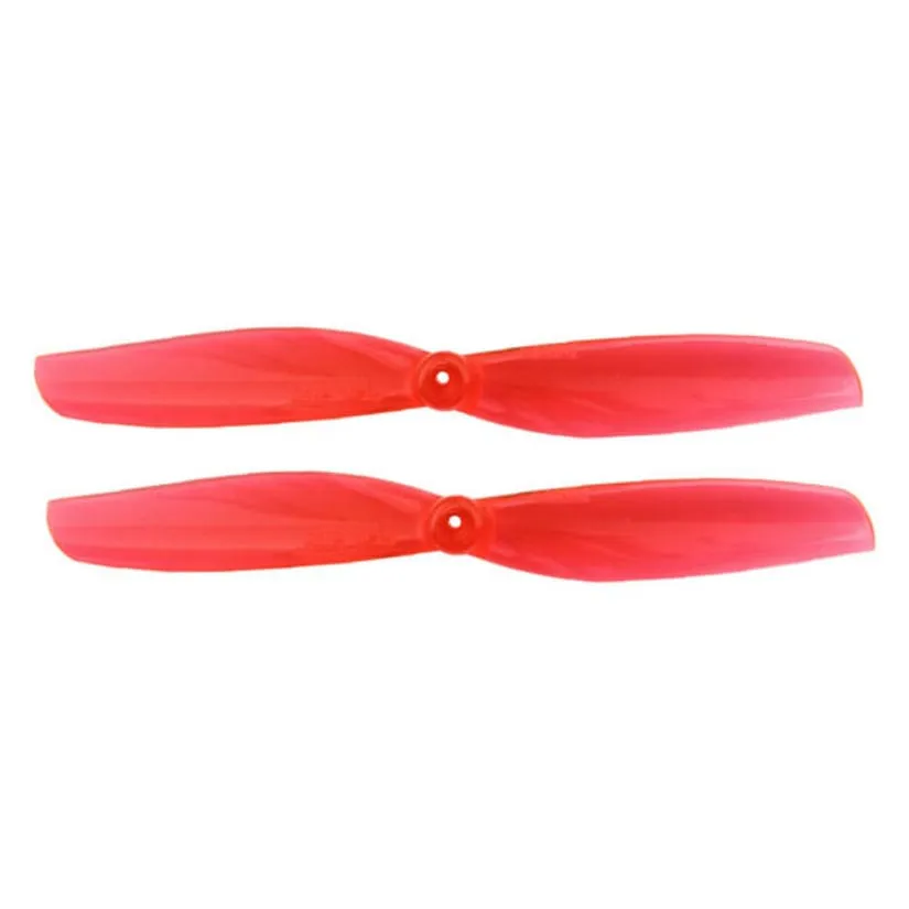 Gemfan 65mm Micro Propellers (1.5mm Shaft, Set of 8) (4CW+4CCW) — Color: Clear Red / Shaft: 1.5mm