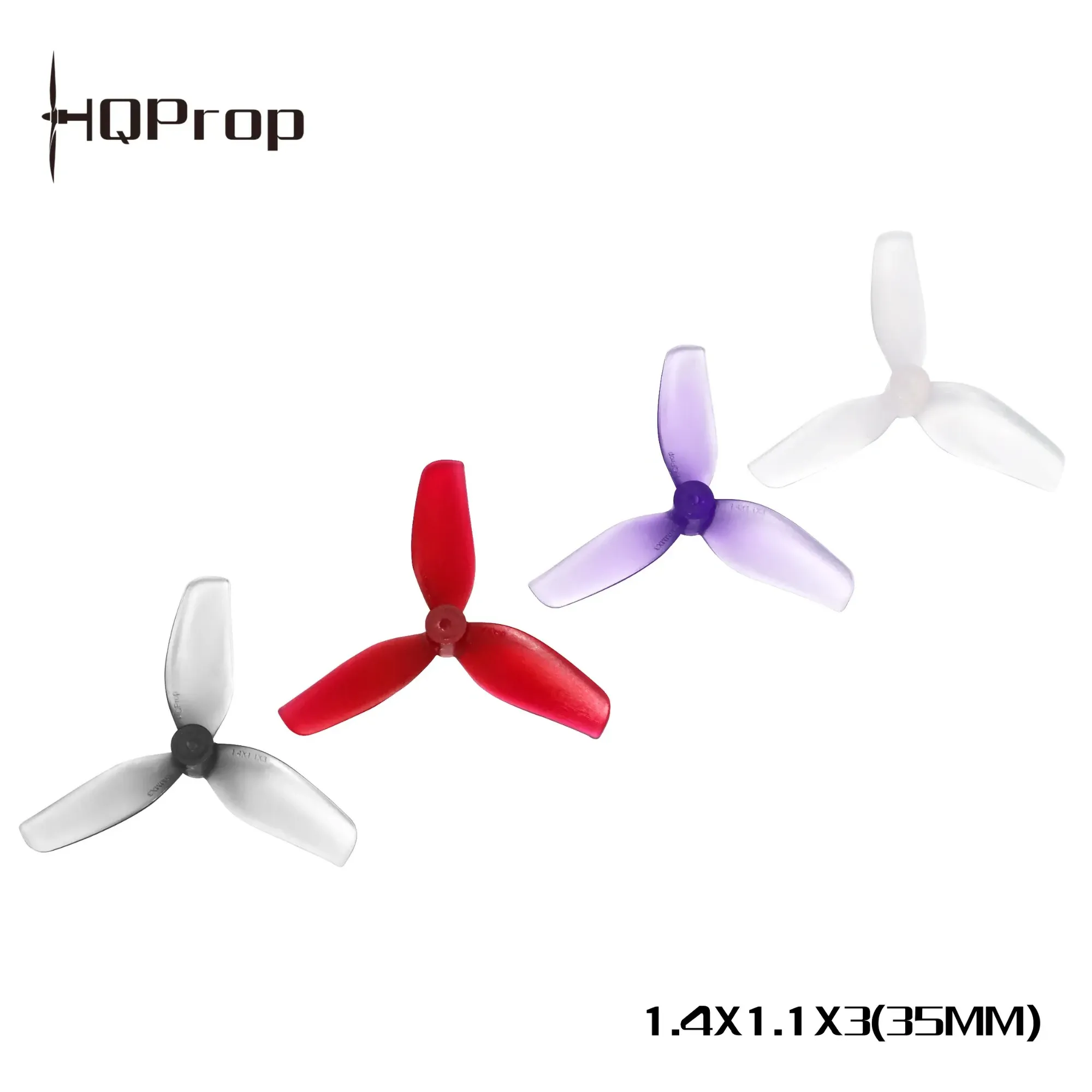 HQProp Ultralight Whoop Prop 1.4x1.1x3 35mm 1mm Shaft (2CW+2CCW) — Color: Random Color