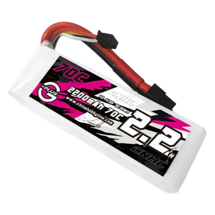 CNHL G+Plus 2200mAh 4S 14.8V 70C LiPo Battery, 2-Pack (XT60)