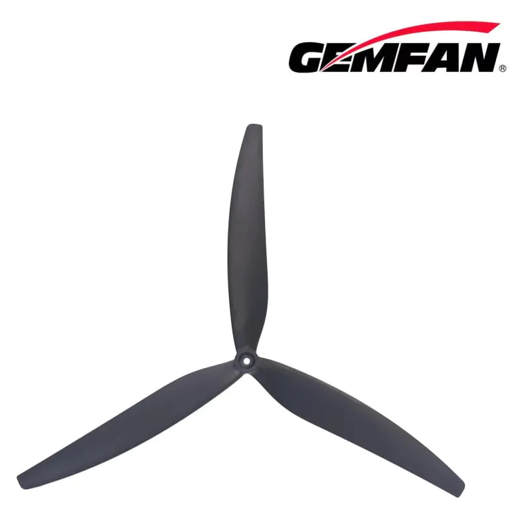 Gemfan 18x10x3 Glass Fibre Nylon 3-Blade Propeller, Black (CW/CCW Pair)