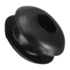 Double-Sided Rubber Wire Grommet, 4mm Hole (Black)