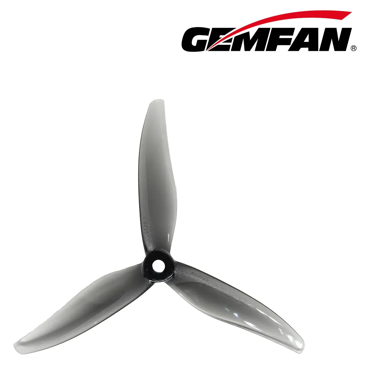 Gemfan Fury 5128 3-Blade Propeller (Set of 4) — Color: Clear Grey