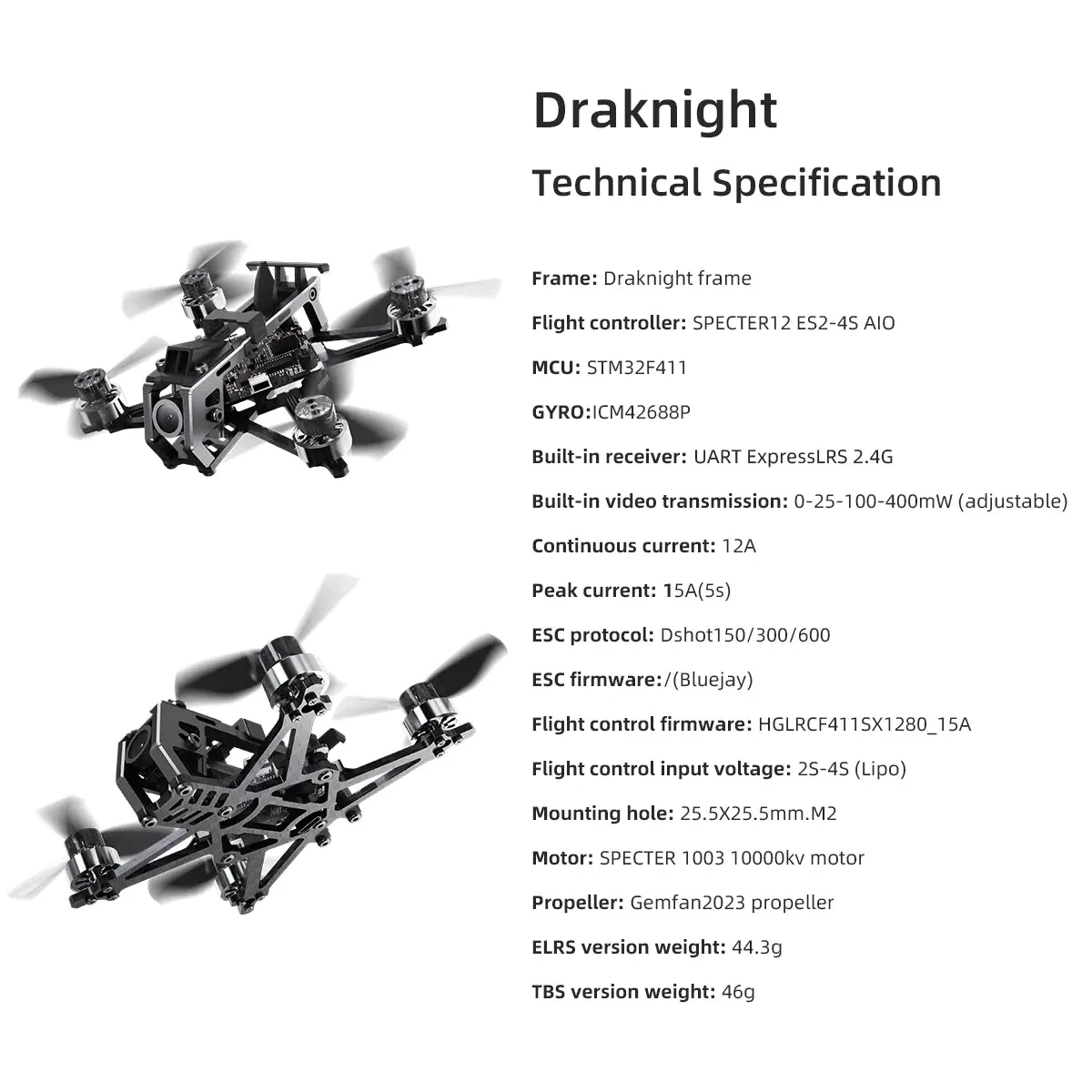 HGLRC Draknight 2-Inch Toothpick FPV Drone