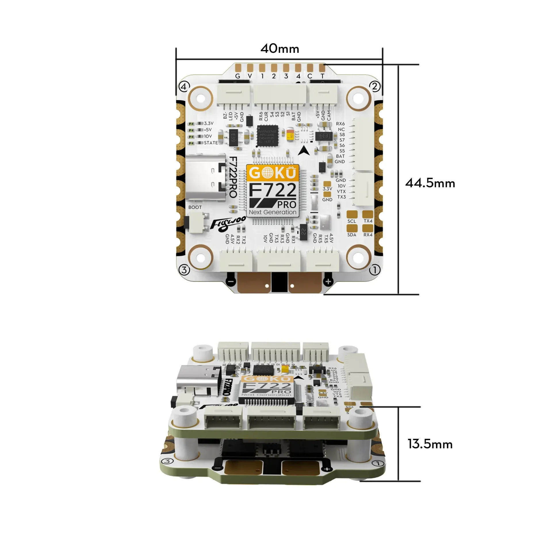 Flywoo GOKU F7 Pro V2 55A 32-Bit Stack (BL32, 30x30)