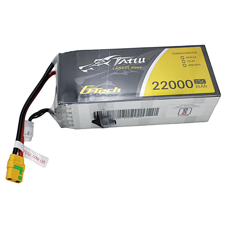 Tattu G-Tech 22000mAh 6S 22.2V 25C LiPo Battery (XT90-S)