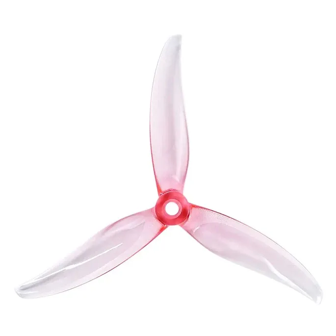Gemfan MinJae 5129.2 3-Blade Propeller (Set of 4, 2CW+2CCW) — Color: Clear Pink
