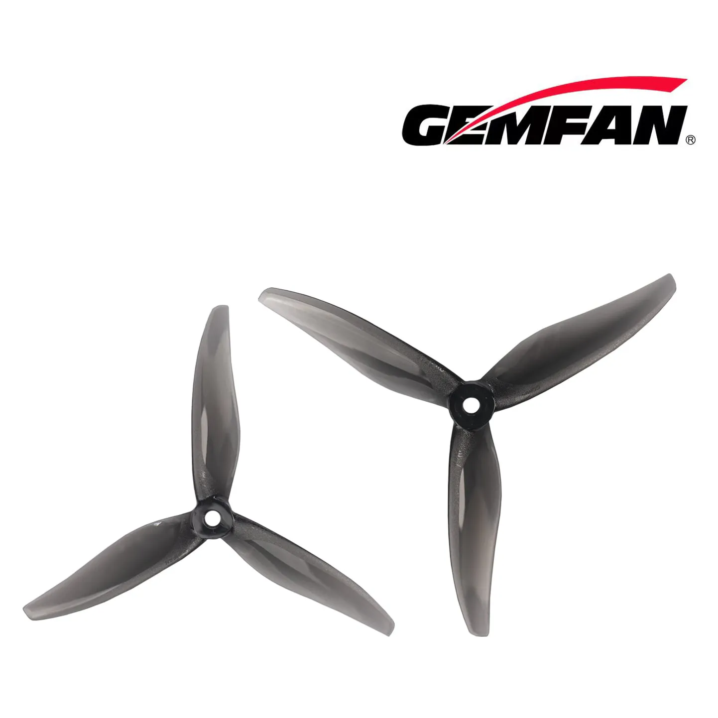 Gemfan Yuki 5129 Tri-Blade Propeller (Set of 4) — Color: Clear Grey