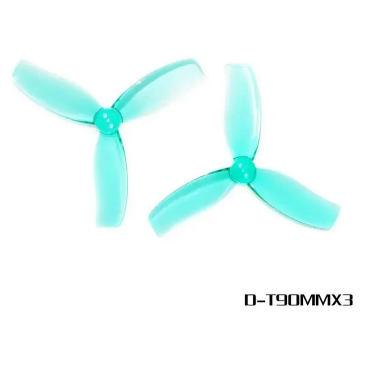 HQProp DT90MMX3 Cinewhoop Propeller — Teal (2CW+2CCW)