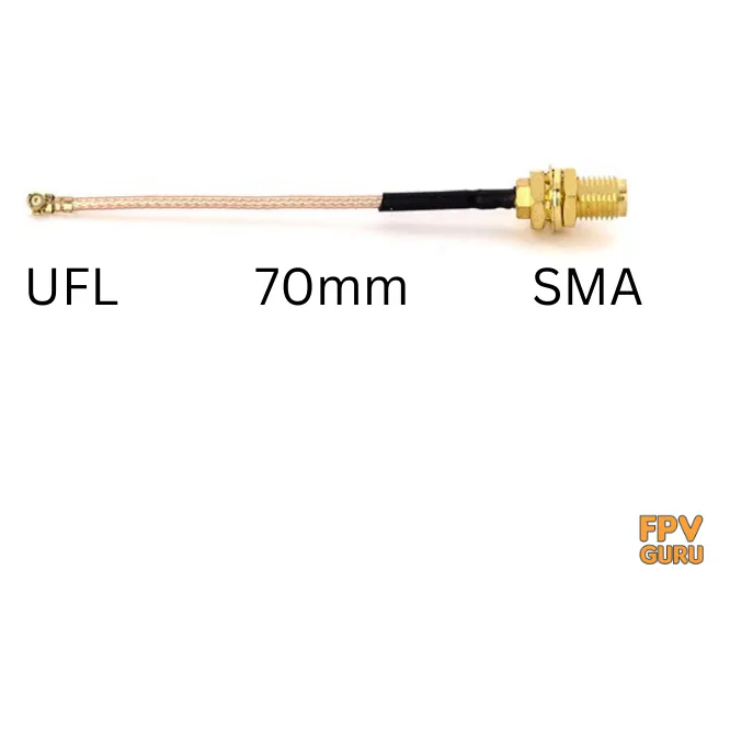 UFL/IPEX to SMA Pigtail 70mm
