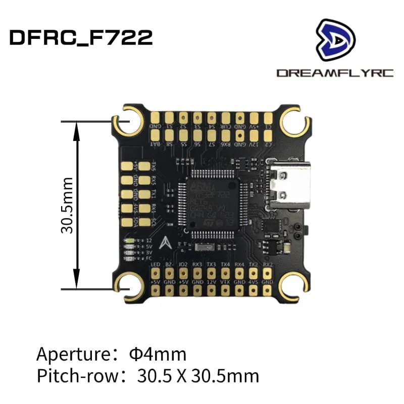 DreamflyRC F722 Flight Controller