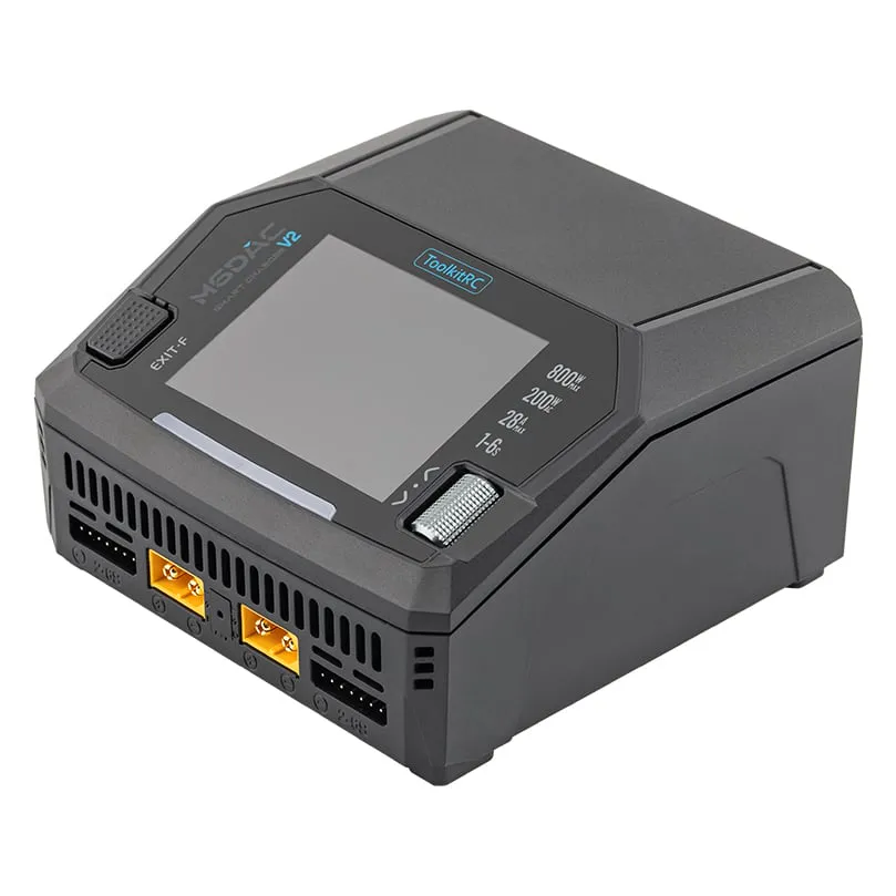 ToolkitRC M6DAC V2 AC 200W DC 800W 16AX2 25A Sync Battery Charger