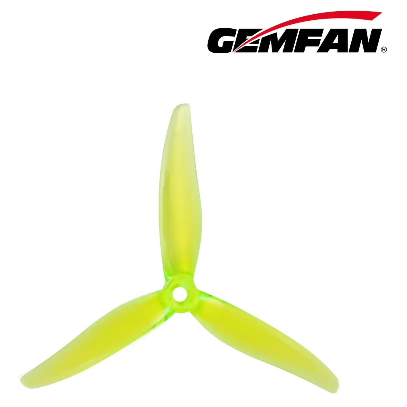 Gemfan Hurricane MCK ReV3 51366-3 Tri-Blade Propeller (Set of 4) — Color: Radioactive Yellow