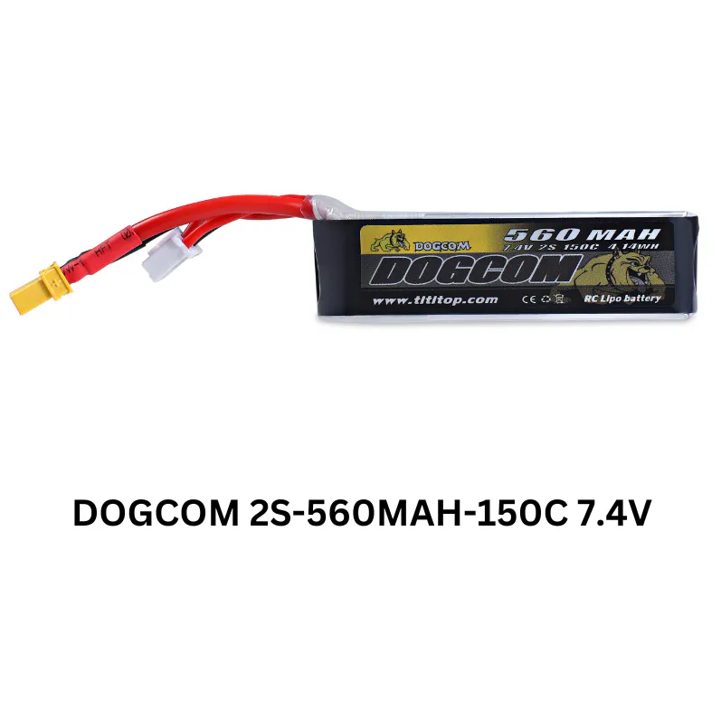 DOGCOM 2S 560mAh 150C 7.4V LIPO BATTERY XT30