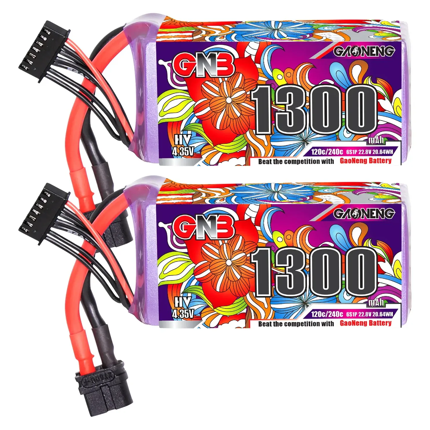 GNB LiHV 6S 22.8V 1300mAh 120C XT60 LiPo Battery