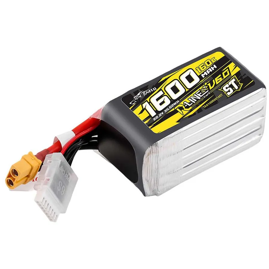 Tattu R-Line V6.0 1600mAh 6S 160C LiPo Battery (XT60)