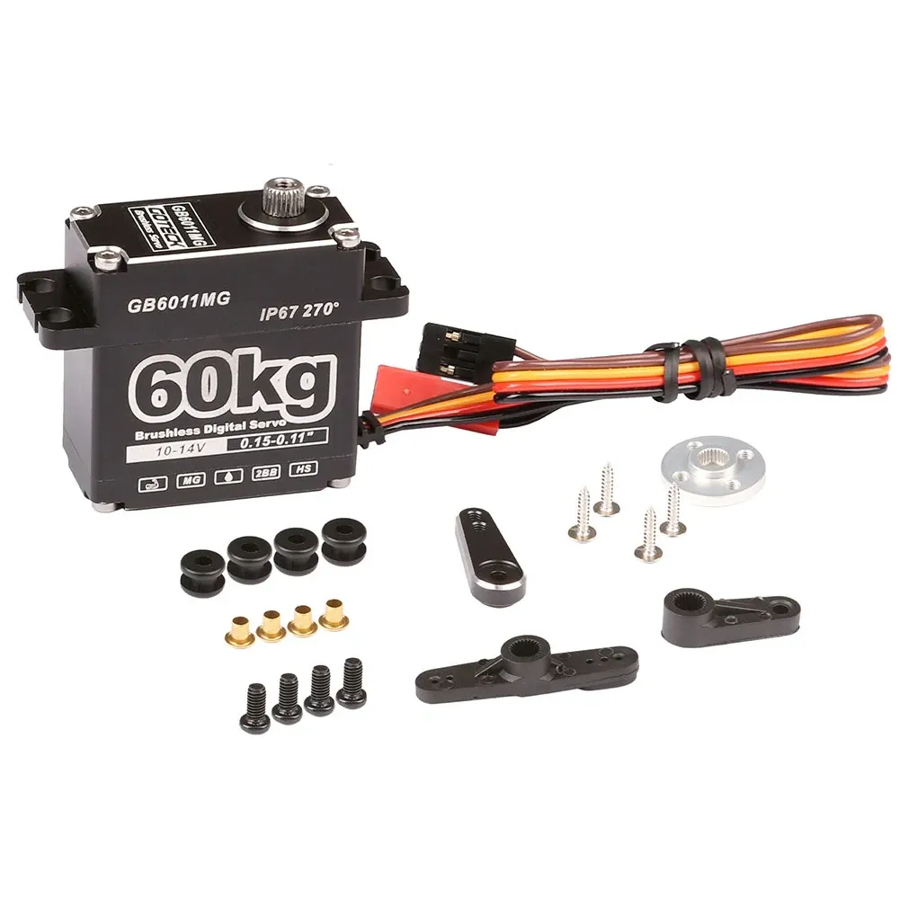 DYS Waterproof 60kg 14V Brushless Digital Servo (IP67) — Rotation: 270°