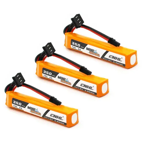 CNHL MiniStar HV 350mAh 2S 7.6V 70C LiPo Battery (3 Pack)