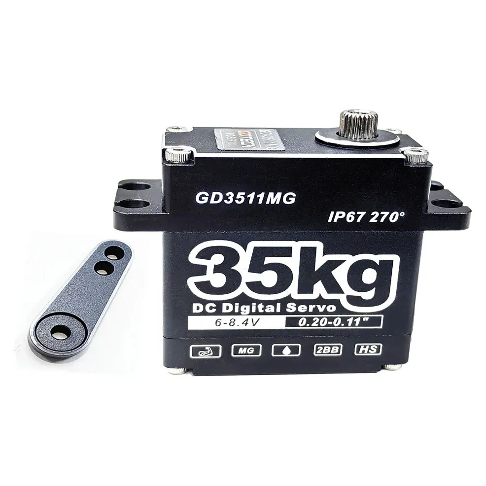 DYS Waterproof 35kg 8.4V Digital Servo, CNC Aluminium Case (IP67) — Rotation: 270°