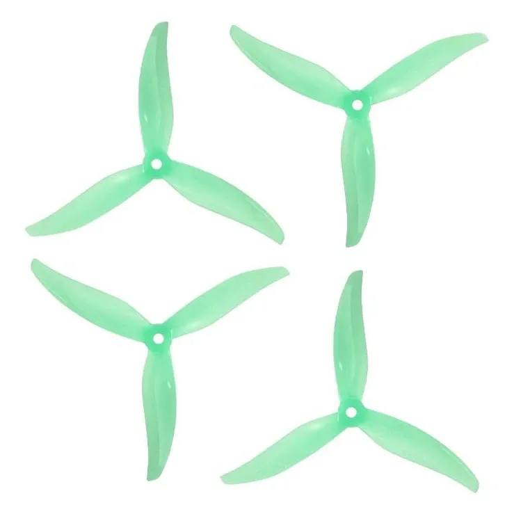 Gemfan Proxy 5127.5 3-Blade Propeller (Set of 4) — Color: Mint Green