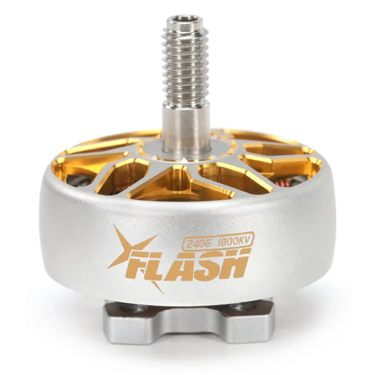 FlyFishRC Flash 2406 FPV Motor, Grey & Gold (1800KV / 1950KV)