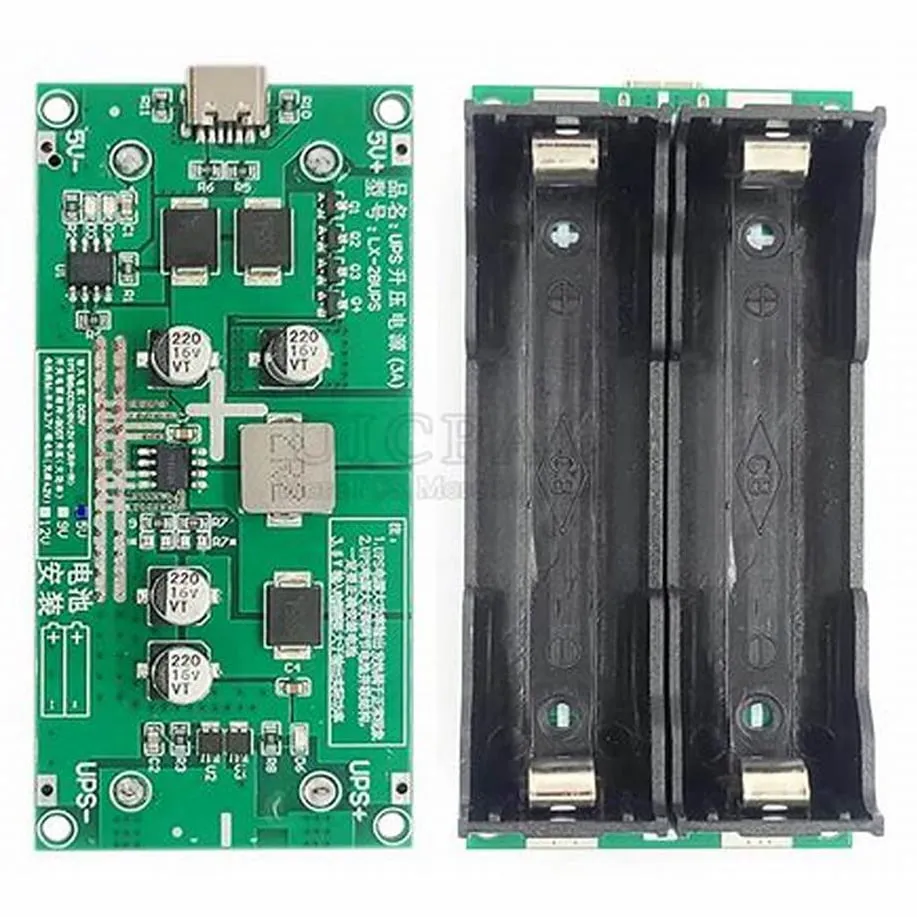 3A 18650 Lithium Battery Charger Module with Battery Box (5V Type-C)