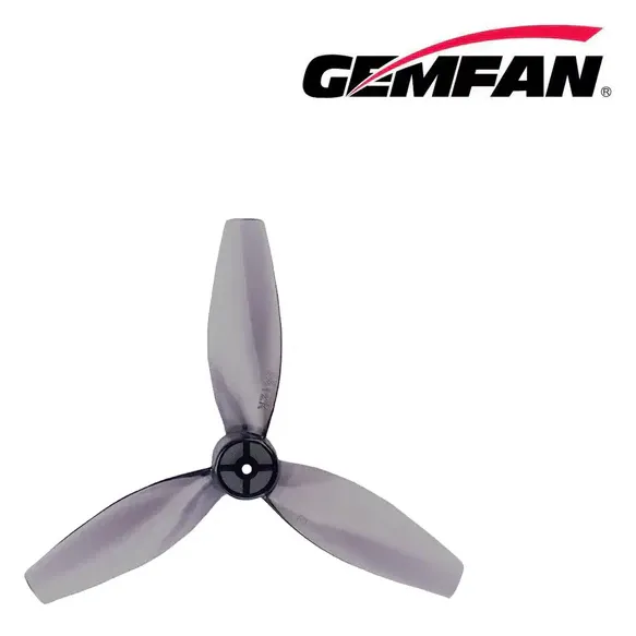 Gemfan 2412 3-Blade Propeller (Set of 8 — 4CW+4CCW) — Color: Clear Grey