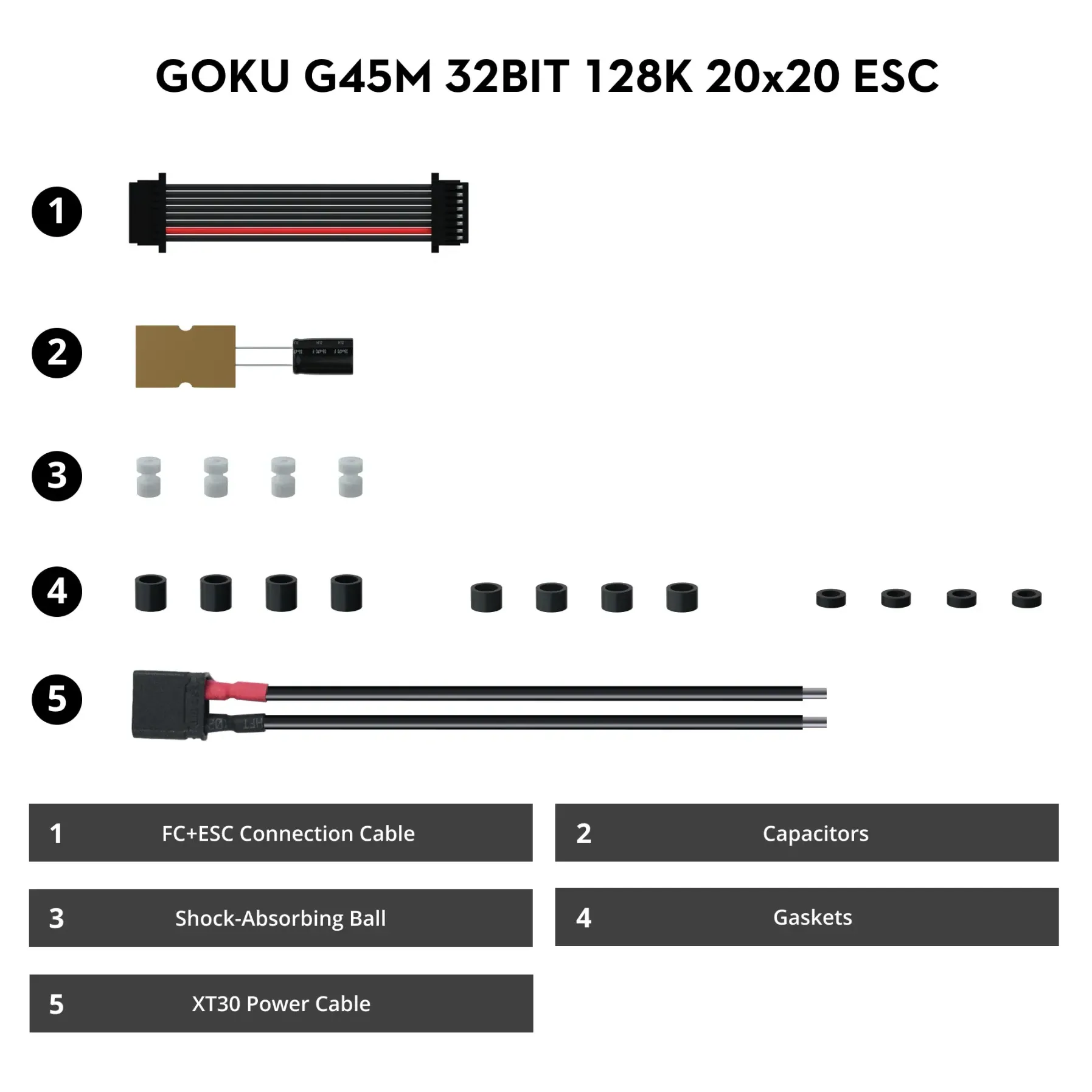 Flywoo GOKU G45M 45A 2–6S 32Bit 128K ESC (20×20)