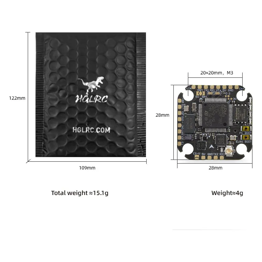 HGLRC Specter F722 Lite ELRS 2.4GHz Flight Controller