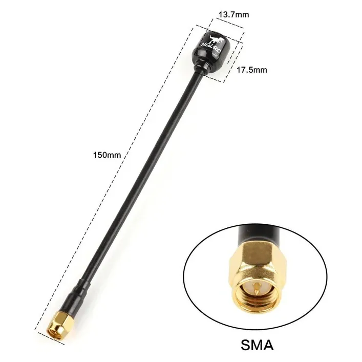 HGLRC Long Range Hammer Mini 5.8GHz 2.5dBi Antenna (LHCP)