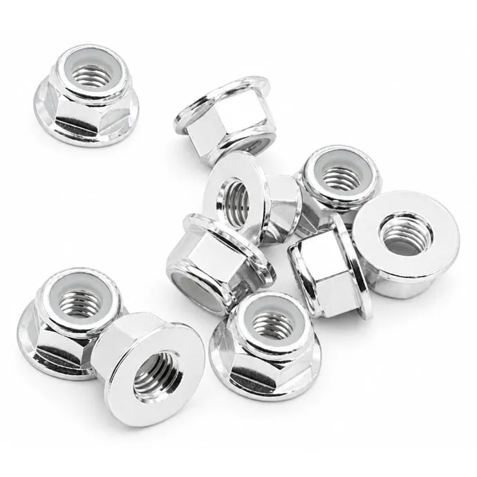 FlyFishRC M5 Aluminium Flange Nylon Lock Prop Nuts (20PCS) — Color: Silver