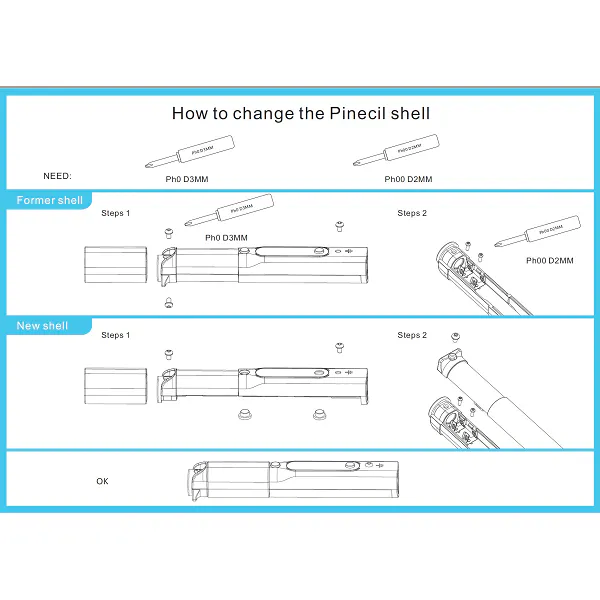 Pinecil Replacement Shell Transparent