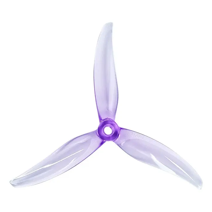 Gemfan MinJae 5129.2 3-Blade Propeller (Set of 4, 2CW+2CCW) — Color: Clear Purple