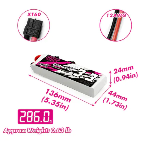 CNHL 3300mAh 3S 11.1V 40C LiPo Battery (XT60)