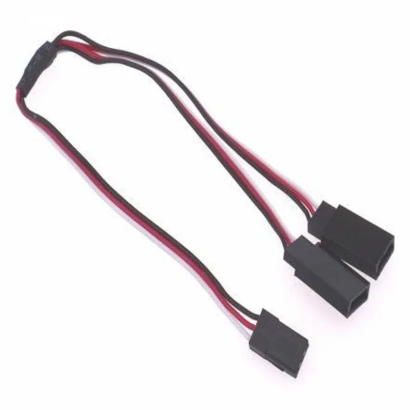 1 JR Male to 2 Futaba Female Y Servo Extension Wire (30cm)