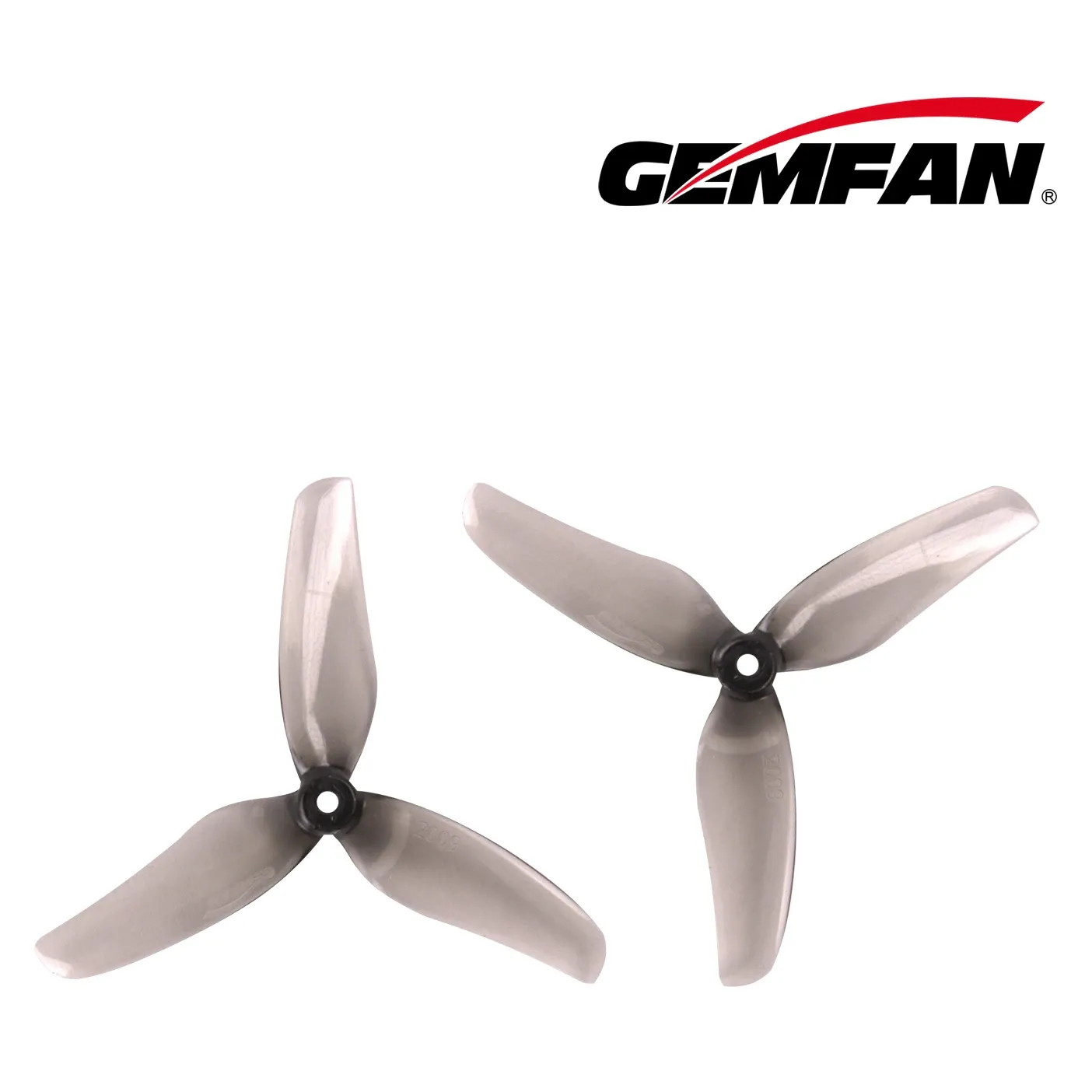 Gemfan Hurricane 2009 3-Blade Propeller 1.5mm T-Mount — Color: Clear Grey