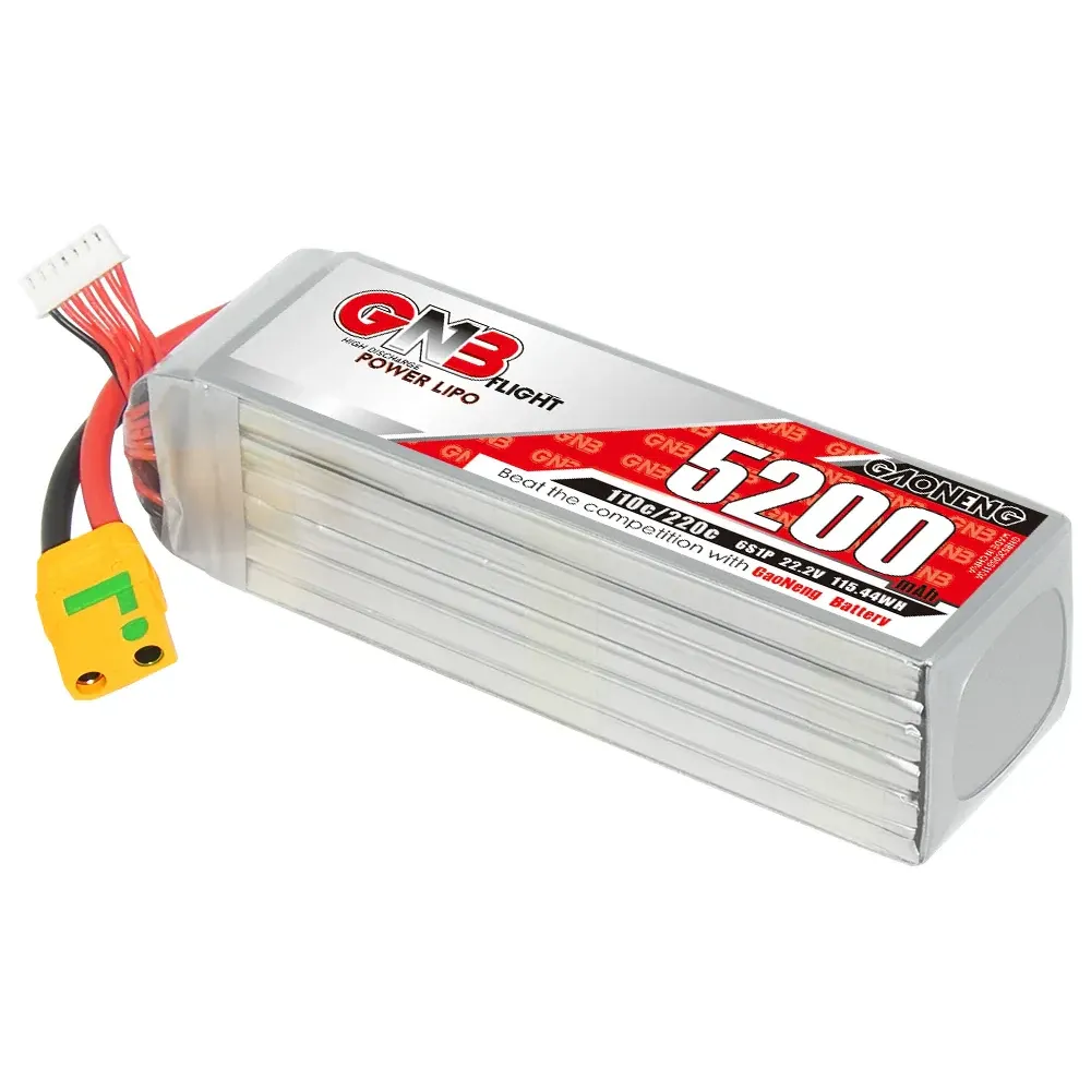 GNB 6S 22.2V 5200mAh 110C LiPo Battery (XT90S)