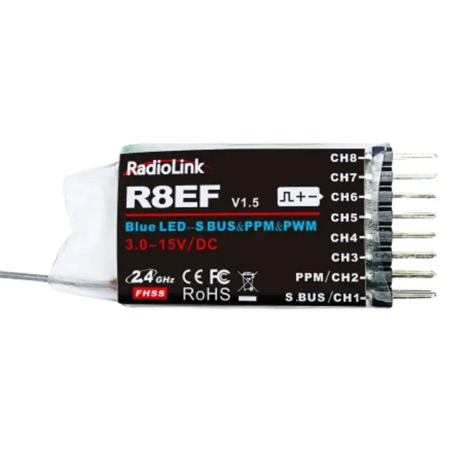 Radiolink R8EF 8-Channel 2.4GHz SBUS/PPM/PWM Receiver