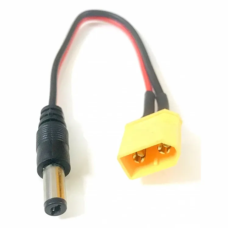XT60 Male to 5.5mm DC Jack Male Cable, 15cm