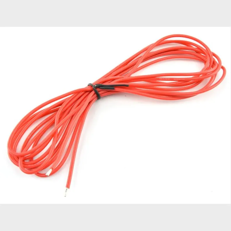 Silicone Wire 20AWG (Red) — Color: Red / Length: 1m, Color: Red / Length: 5m